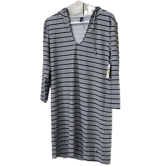 Nautica Other - Women's Nautica Hooded Striped Swim Cover Up - Size M